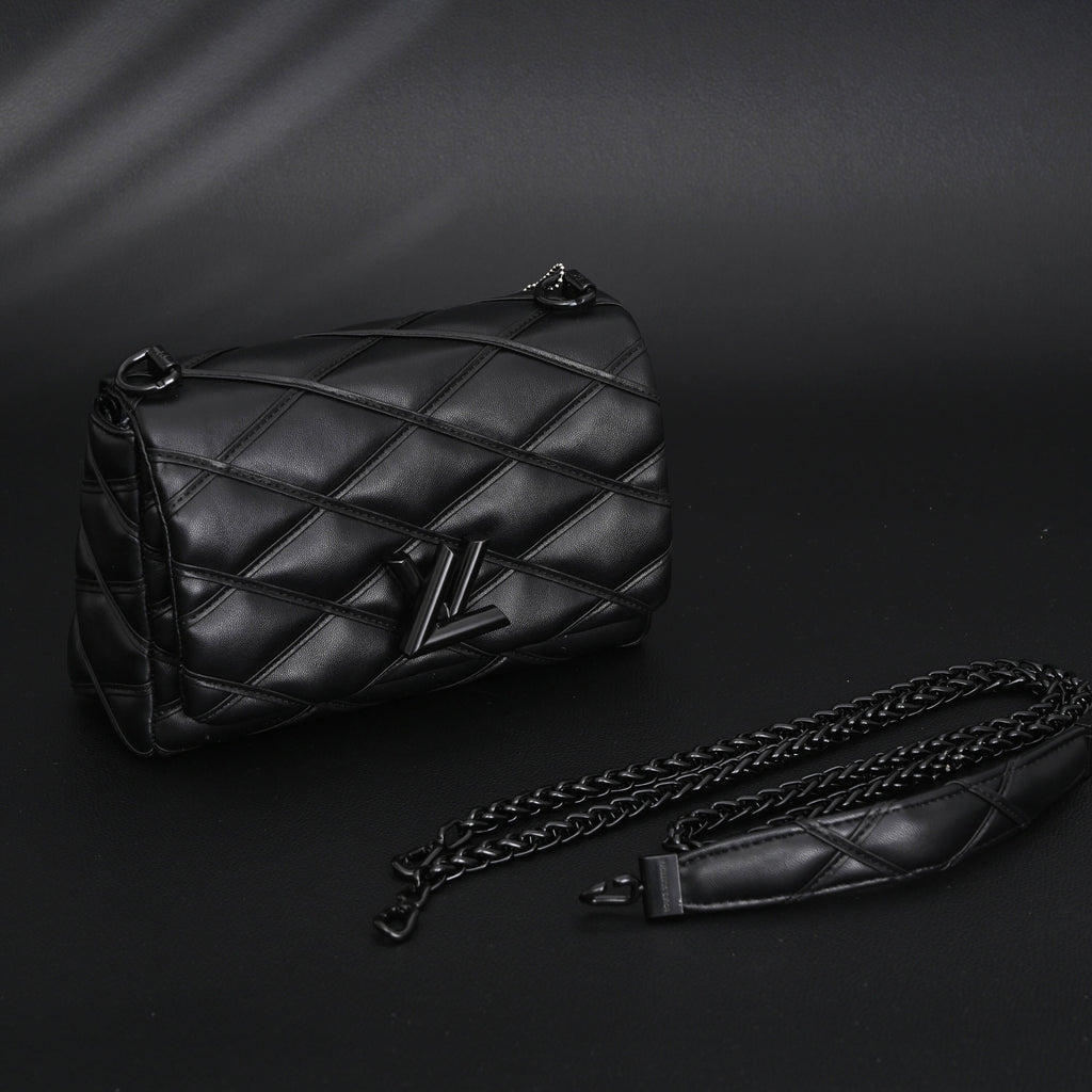 Louis Vuitton Go-14 MM Quilted Leather Chain Shoulder Bag – Black - Classic Black