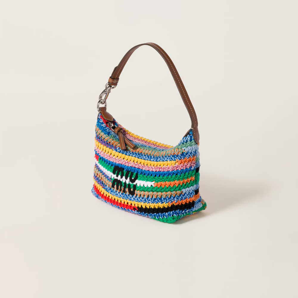 Miu Miu Multicolor Crochet Pouch - Multicolored