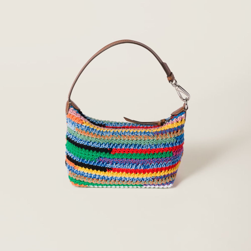 Miu Miu Multicolor Crochet Pouch - Multicolored