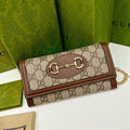 Gucci Brown Saddle Buckle Handbag