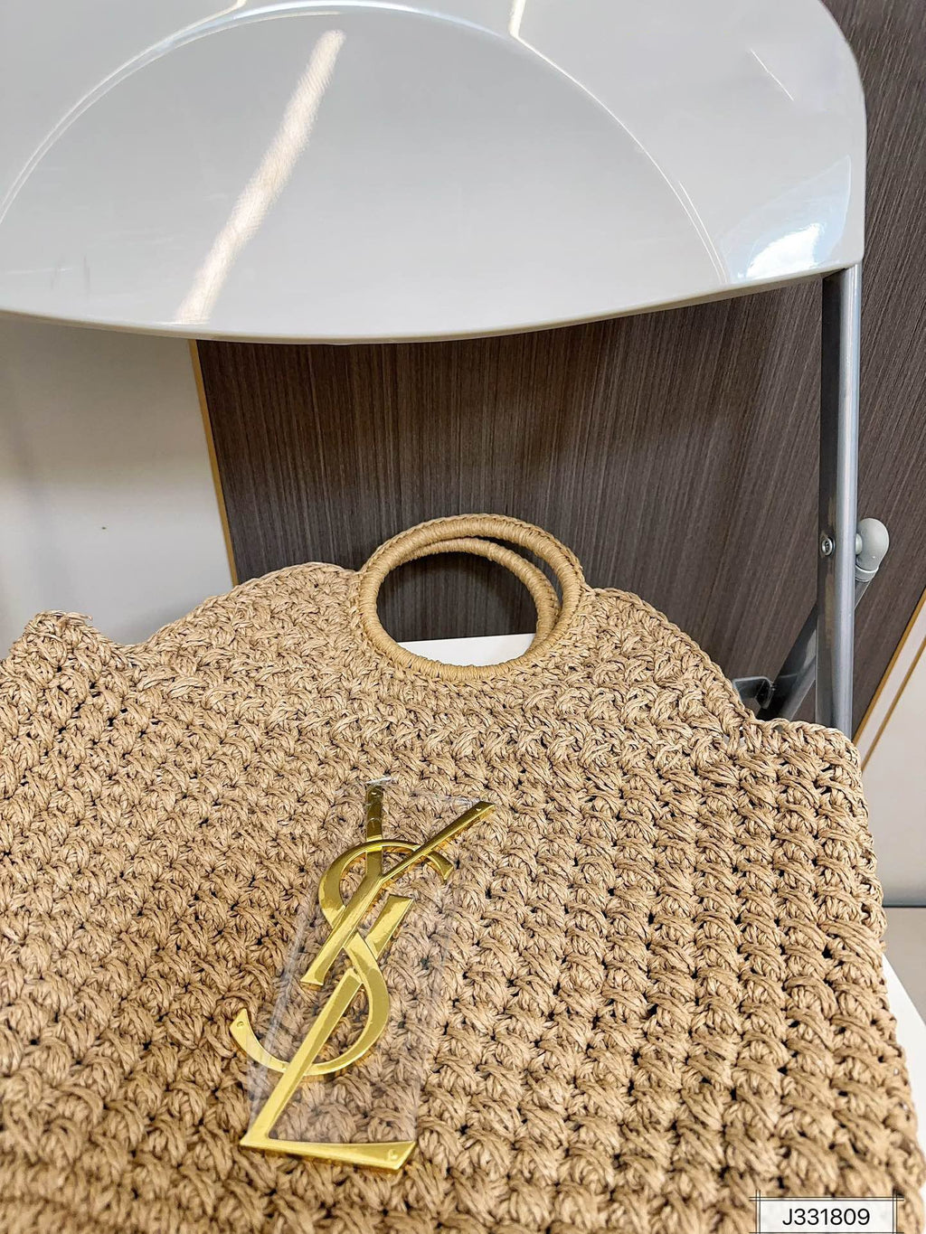 YSL Saint Laurent Summer Raffia Tote Bag