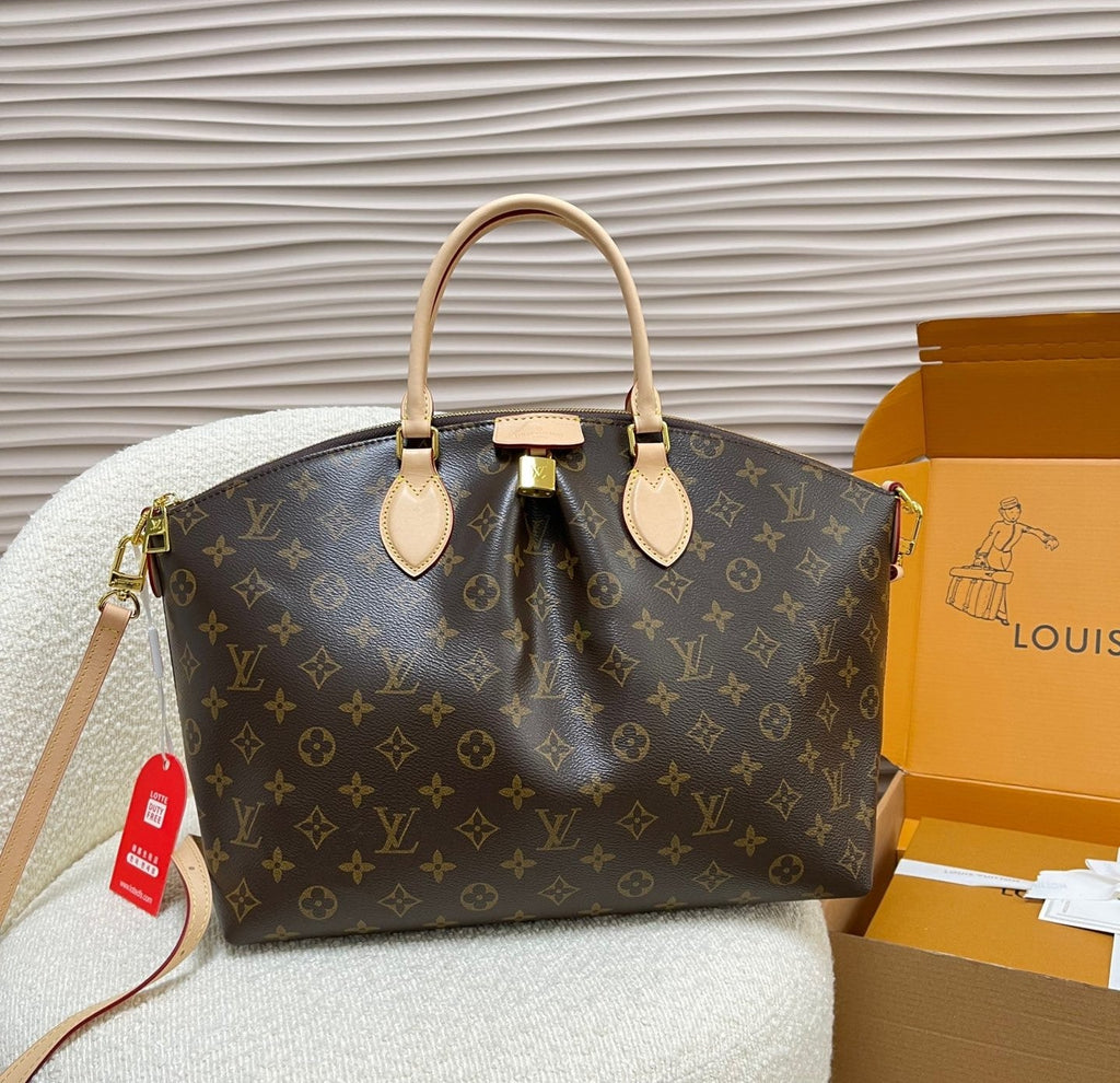 LV Boetie PM Monogram Canvas Tote Handle Bag with Drawstring Closure
