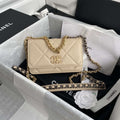 Chanel 19 Wallet On Chain WOC Beige
