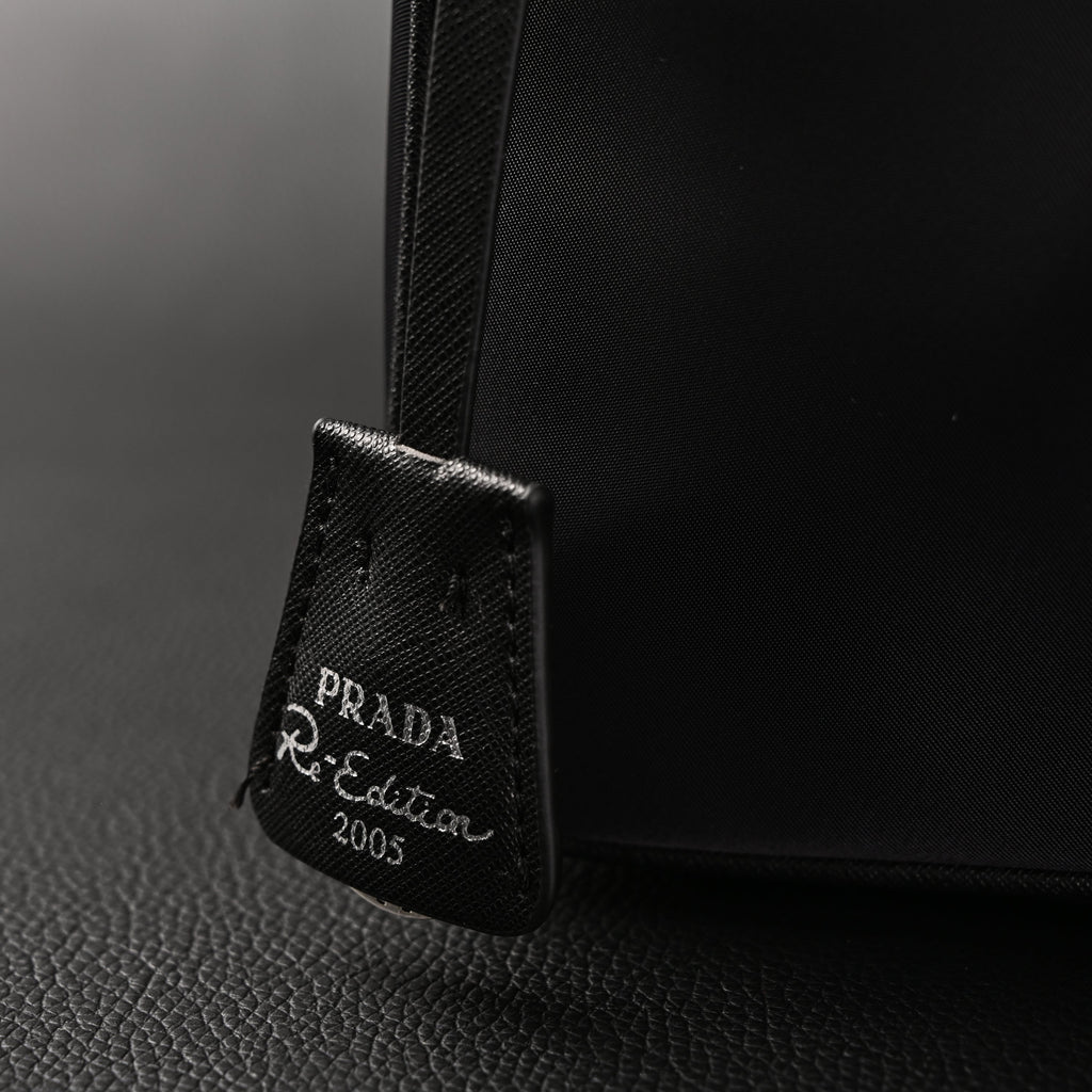 Prada Re-Edition 2005 Nylon Shoulder Bag – Black - Black with Silver-Tone Hardware