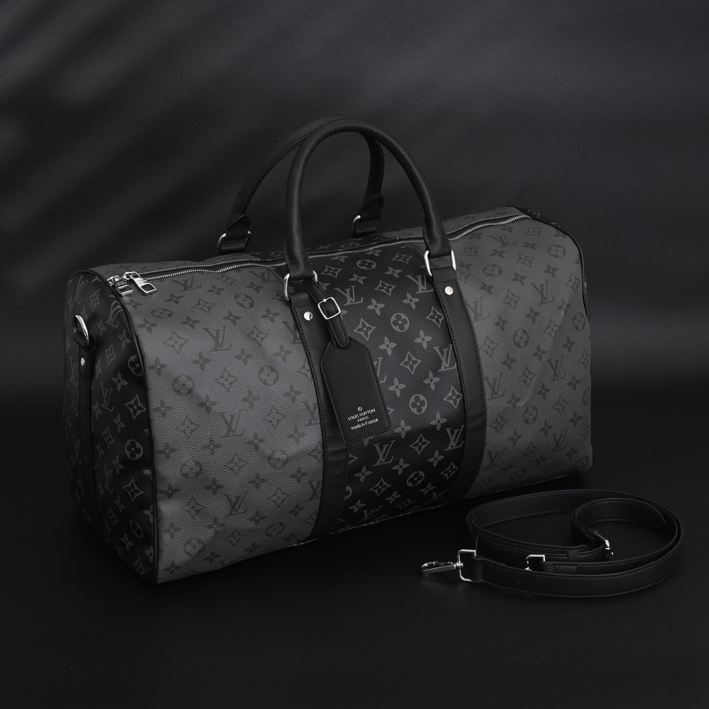 Louis Vuitton Keepall Bandoulière 45 Monogram Eclipse Travel Bag