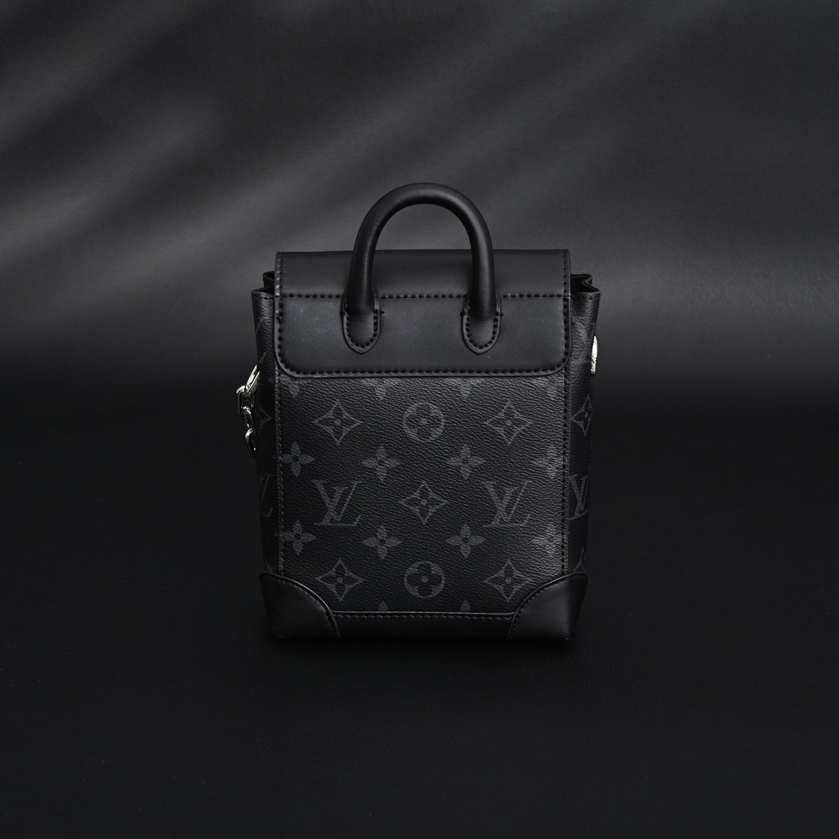 Louis Vuitton Soft Trunk Messenger – Monogram Eclipse Canvas with Silver Chain Handbag