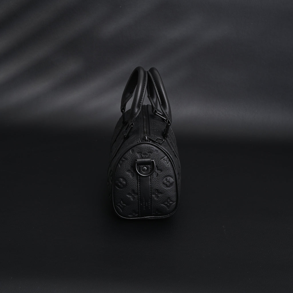 Louis Vuitton Keepall Bandoulière 50 – Monogram Shadow Black Leather Travel Bag