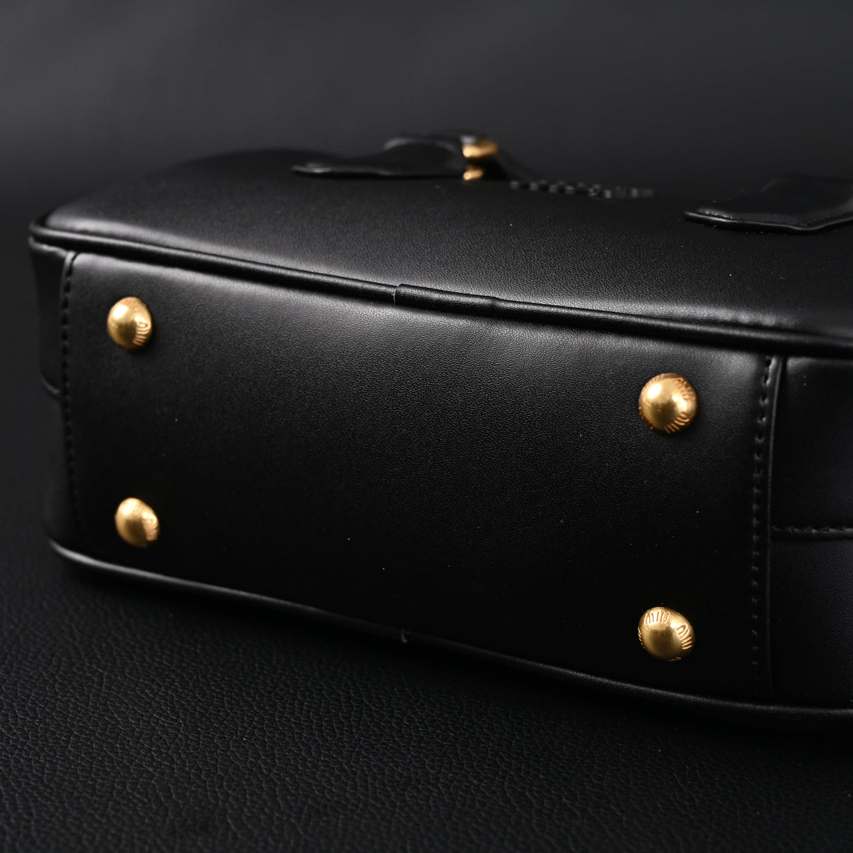 Miu Miu Leather Top Handle Satchel – Classic Black Satchel Bag