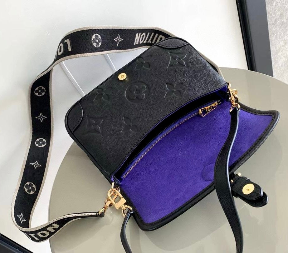 Louis Vuitton Diane Monogram Empreinte Black Satchel Bag
