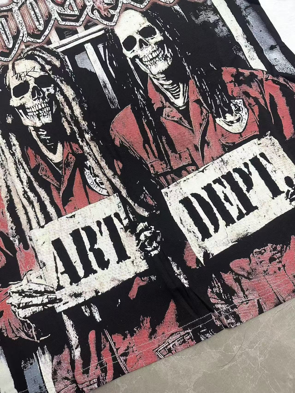 Godspeed Art Dept Skull Graphic T-Shirt — detail