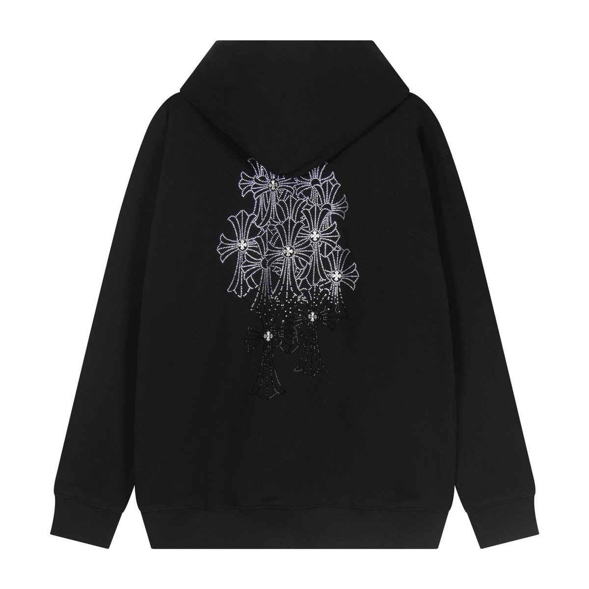 Chrome Hearts Floral Cross Graphic Full-Zip Hoodie — back