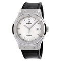 classic Hublot Silver Black Leather