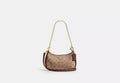 Teri Mini Crossbody Bag in Signature Canvas - Tan/Brown