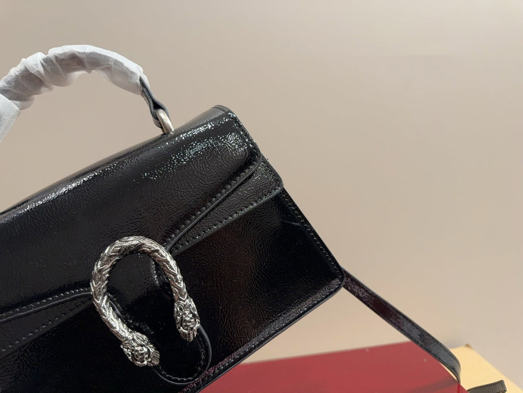 Gucci Glossy Black Handbag Crossbody