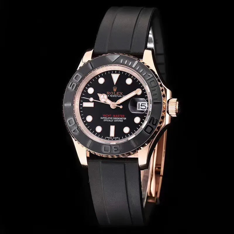 Rolex Yacht-Master Rose Gold Black Rubber - Hình 15