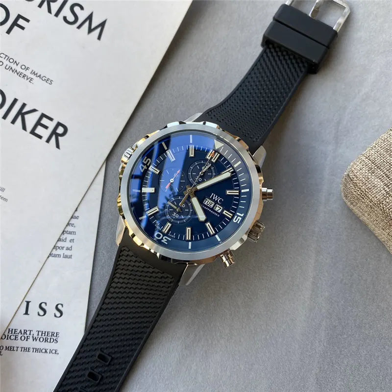 IWC Blue Dial Chronograph - Hình 3