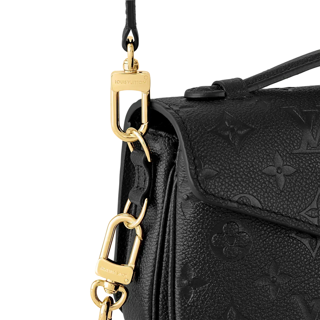 LV Pochette Métis East West Monogram Canvas Handle Crossbody Bag with Chain Strap and Leather Trim