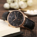 Jaeger-LeCoultre Black Dial Rose Gold – Black Leather Strap