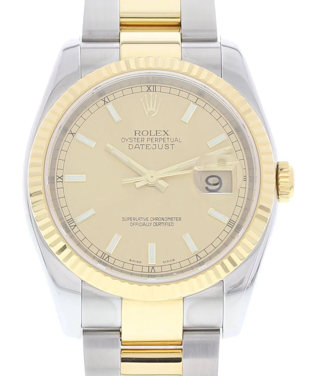 two Rolex Datejust Champagne Dial