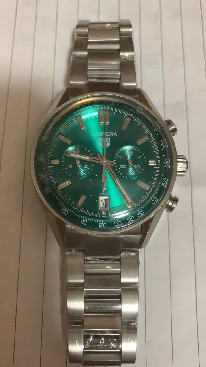 carrera steel TAG Heuer Green Dial - Hình 2