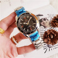 Omega Orange Bezel Steel Bracelet