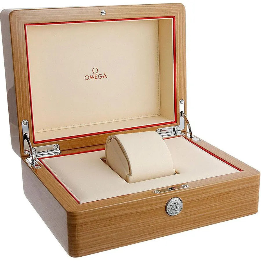 Omega Rose Gold Brown Dial seamaster leather - Hình 2