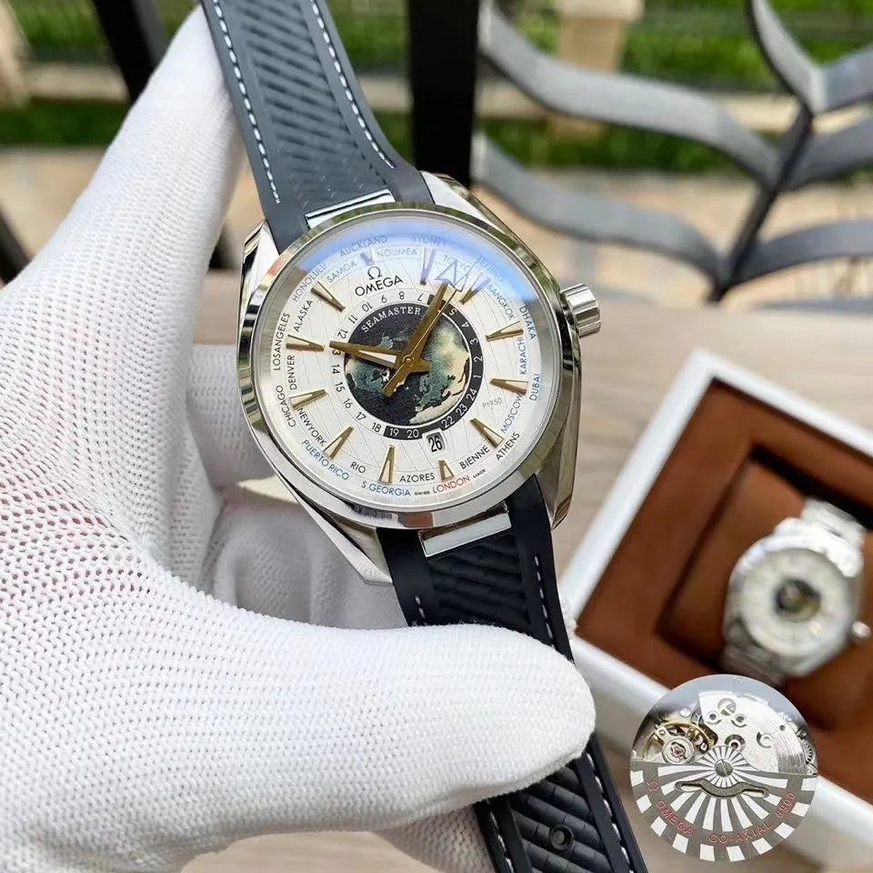 Omega Worldtimer Black Rubber