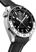 seamaster Omega GMT Black Leather