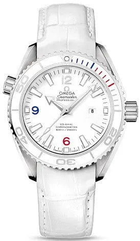 Omega White Leather Seamaster