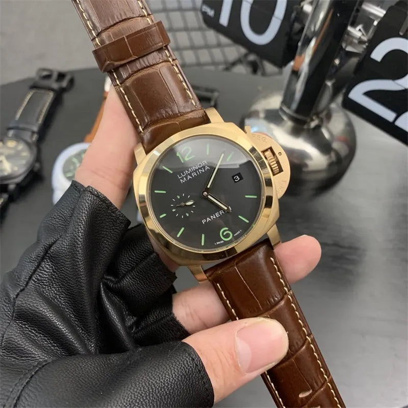 Panerai Gold Black Leather - Hình 8