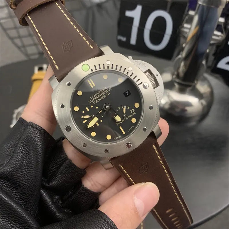 Panerai Steel Black Brown - Hình 8