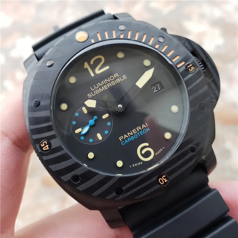 luminor Panerai Carbotech Black Rubber - Hình 6