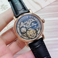 black Patek Philippe Rose Gold Skeleton