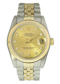 Rolex Gold Champagne Diamond Dial datejust