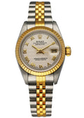 datejust two Rolex Silver Tapestry Dial