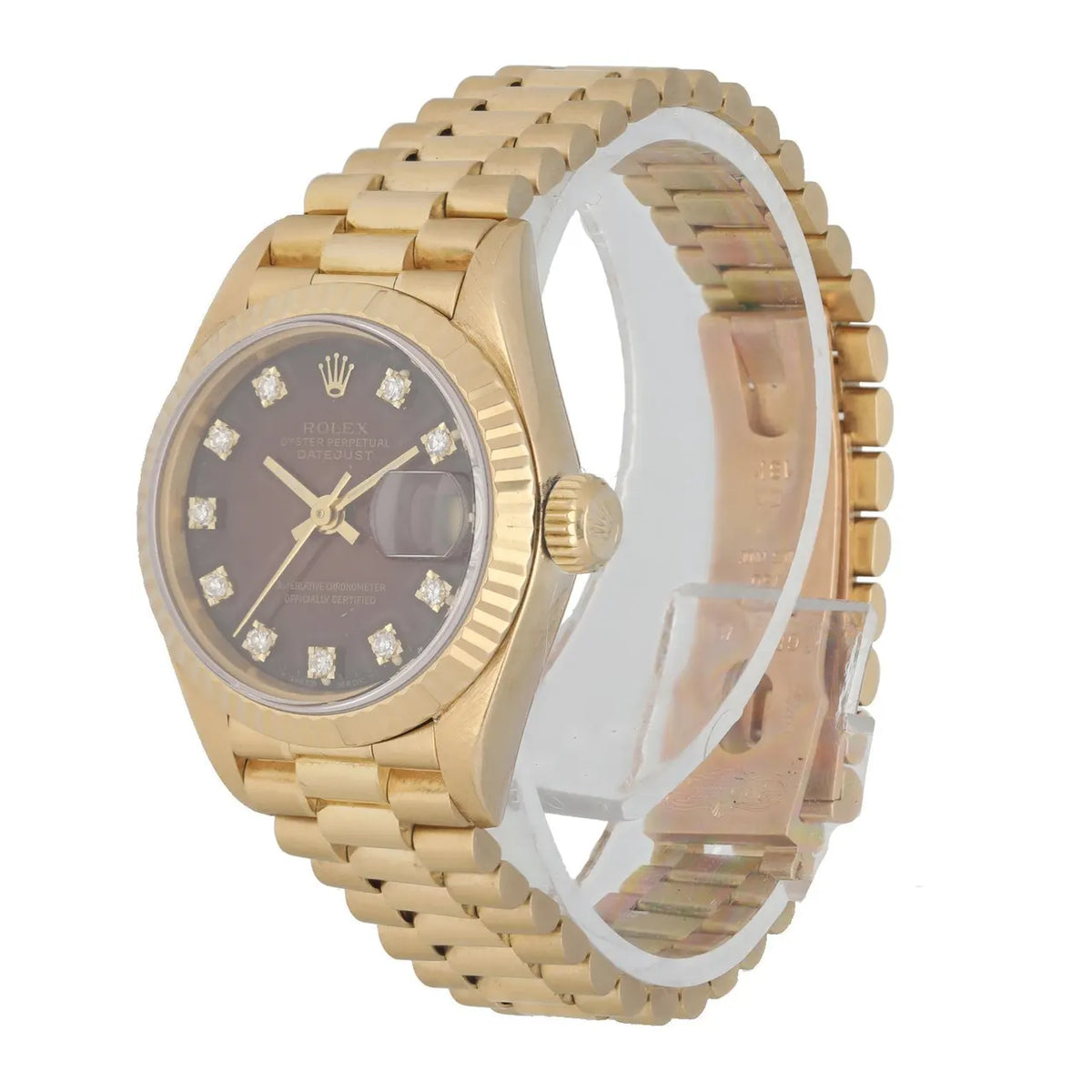 Rolex Gold Plum Diamond Dial - Hình 2
