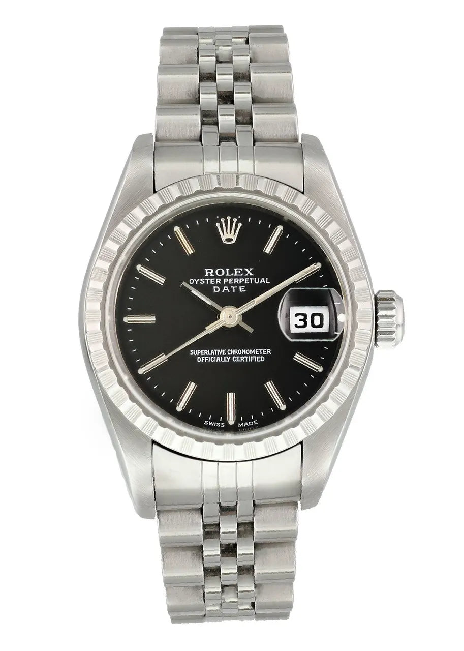 date Rolex Black Dial Oyster Perpetual - Hình 2