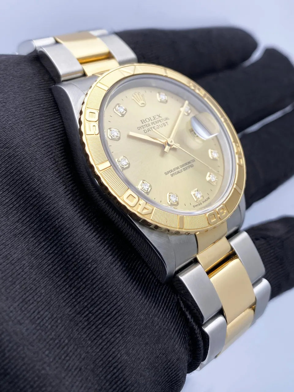 diamond Rolex Two-Tone Gold Datejust - Hình 2