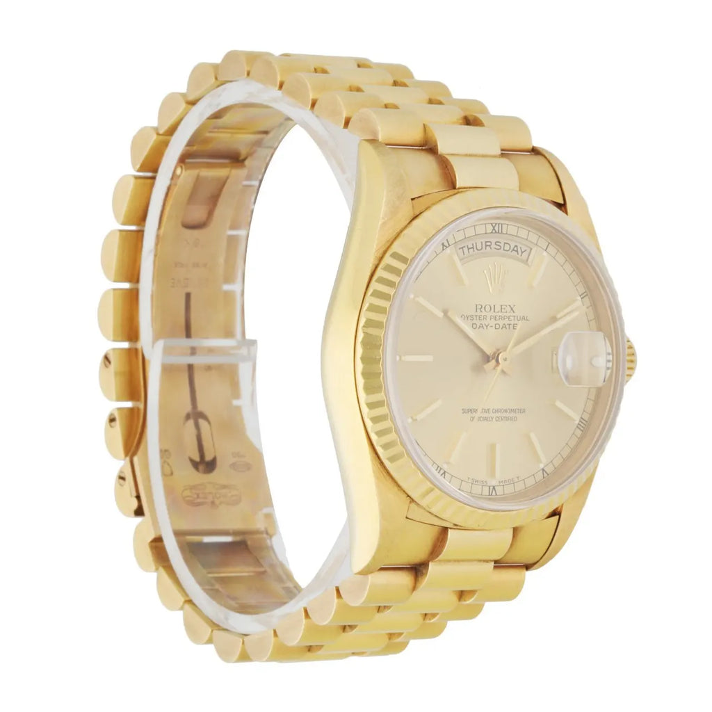 dial president Rolex Day-Date Gold Champagne - Hình 3
