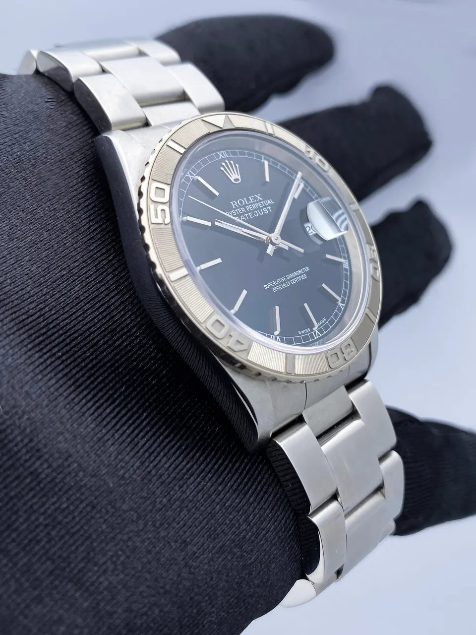 Rolex Steel Bezel Black Dial