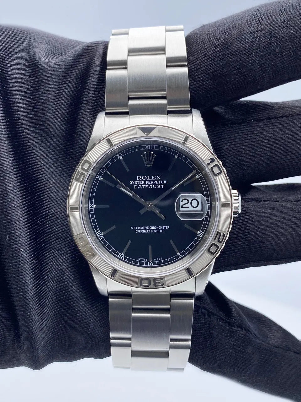 oyster Rolex Datejust Black Dial Steel - Hình 2