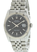 steel Rolex Datejust Gray Dial