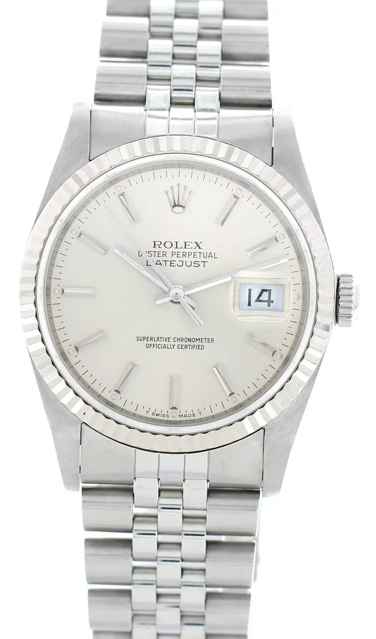 stainless Rolex Silver Jubilee Datejust - Hình 2