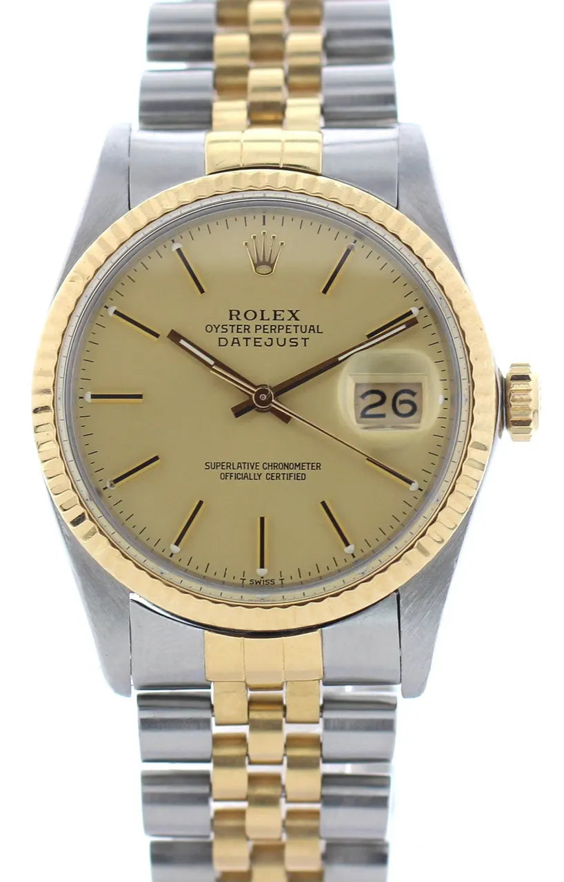 datejust steel Rolex Two-Tone Champagne Dial