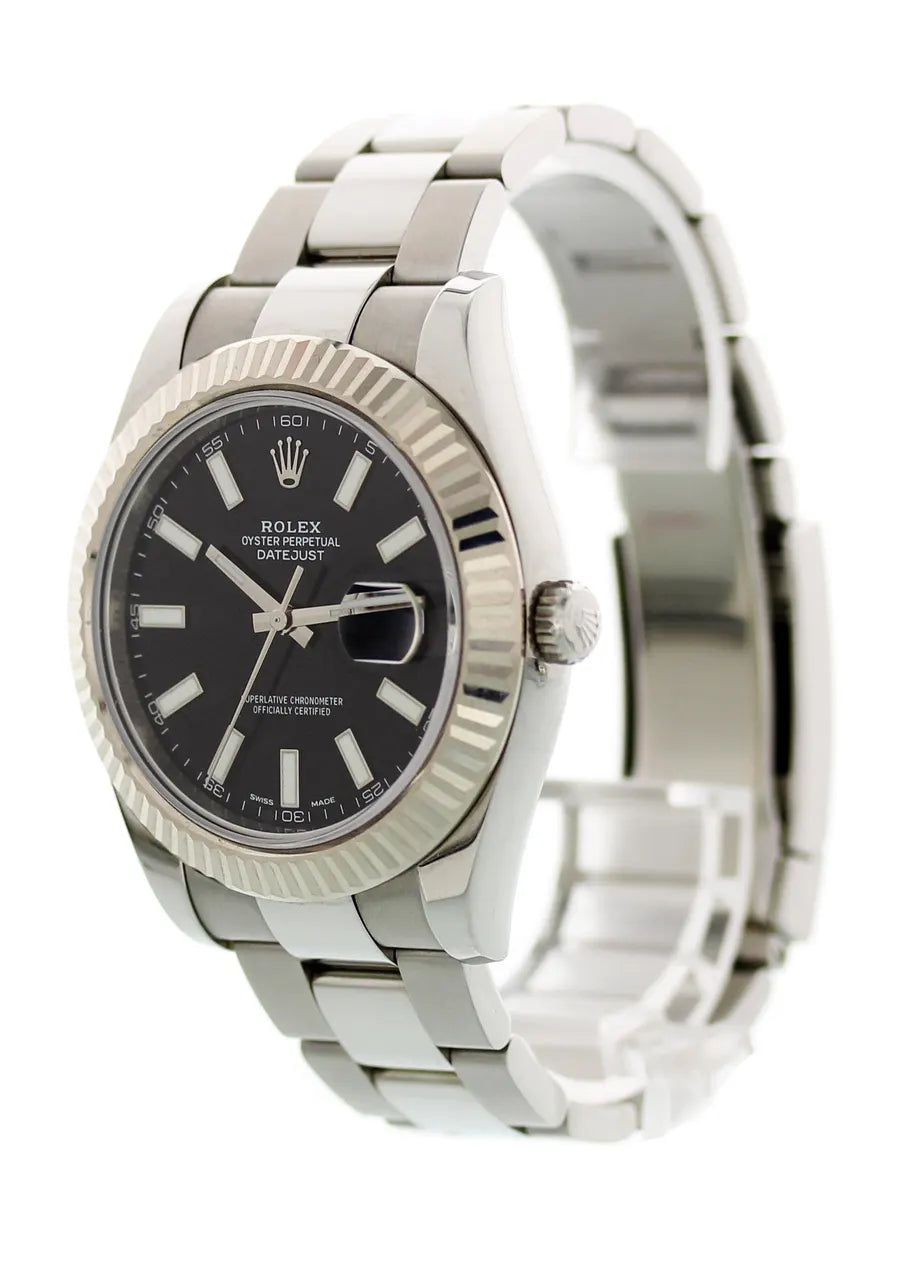 Rolex Datejust 41 Black Dial stainless - Hình 3