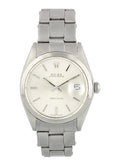 steel Rolex Oysterdate Silver Dial