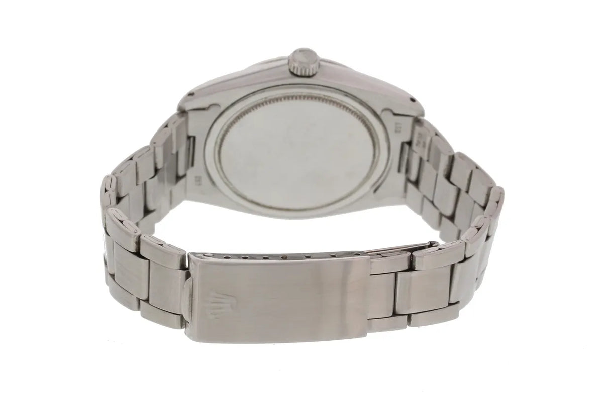 stainless Rolex Oysterdate Silver Dial - Hình 4