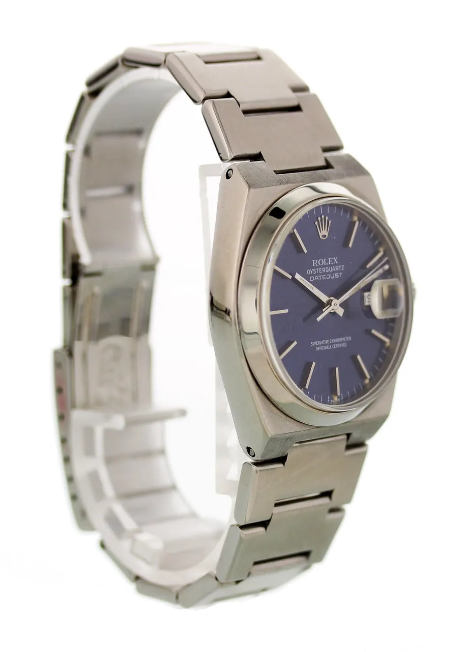 blue Rolex Oysterquartz Datejust - Hình 8