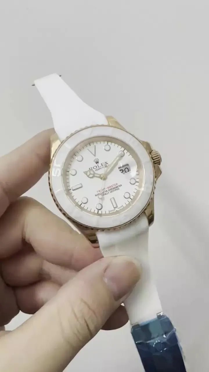 Rolex Gold White Yacht-Master