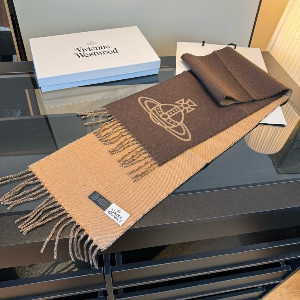 Vivienne Westwood Orb Fringed Scarf — front